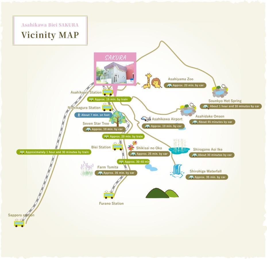 旭川美瑛 Sakura 西神楽 Villa Luaran gambar